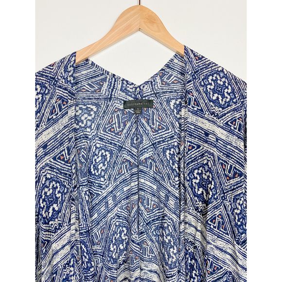 Boho Indigo Abstract Print Kimono - Picture 3 of 5